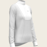  Stripes in Grey Short Pleated Long Sleeve Show Shirt - Espoir Equestrian - Equiluxe Tack