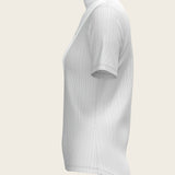  Stripes in Grey Short Pleated Short Sleeve Show Shirt - Espoir Equestrian - Equiluxe Tack