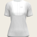  Stripes in Grey Short Pleated Short Sleeve Show Shirt - Espoir Equestrian - Equiluxe Tack