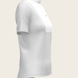  Stripes in Grey Short Pleated Short Sleeve Show Shirt - Espoir Equestrian - Equiluxe Tack