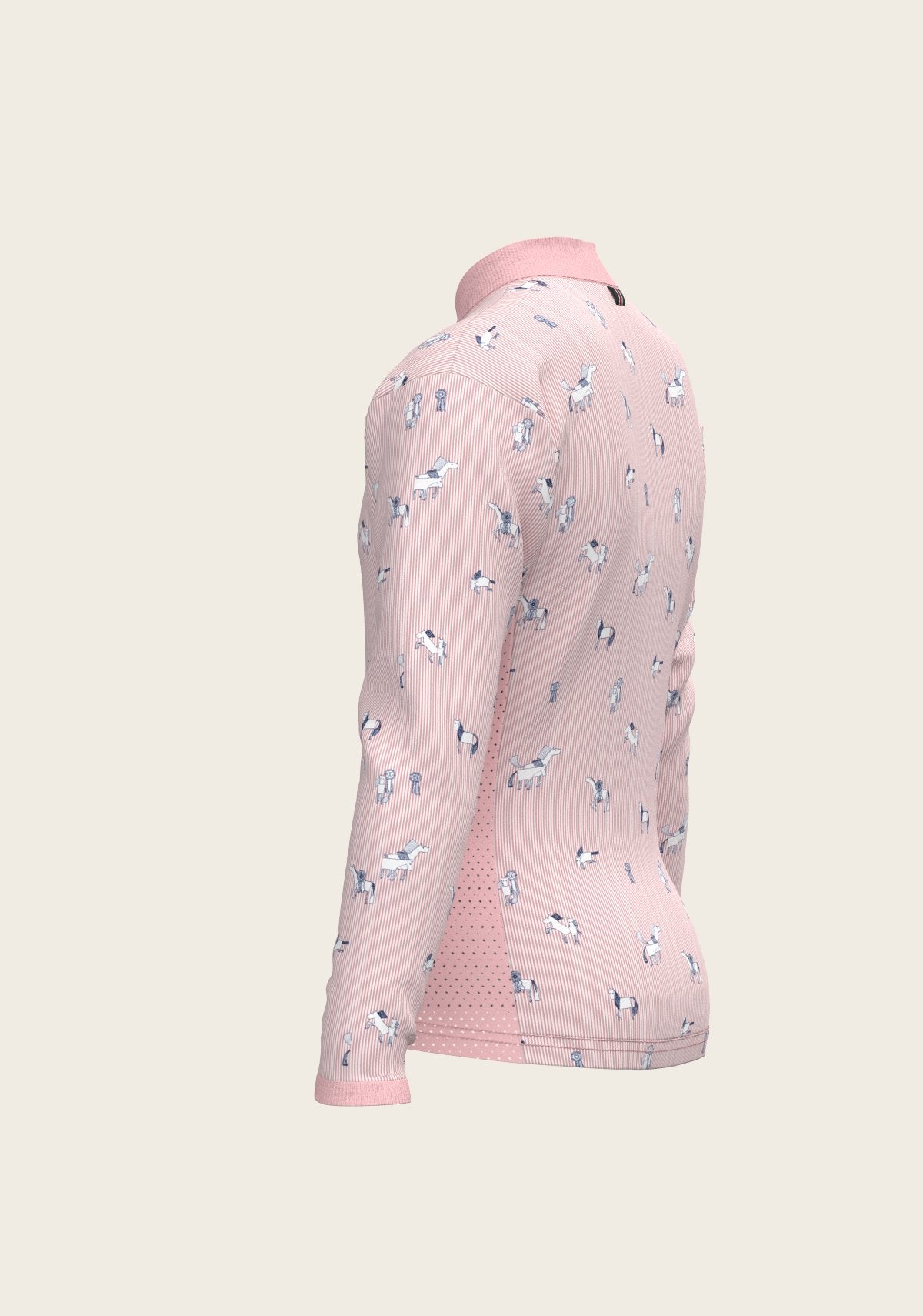 Stripes in Rose Children's Long Sleeve Shirt - Espoir Equestrian - Equiluxe Tack