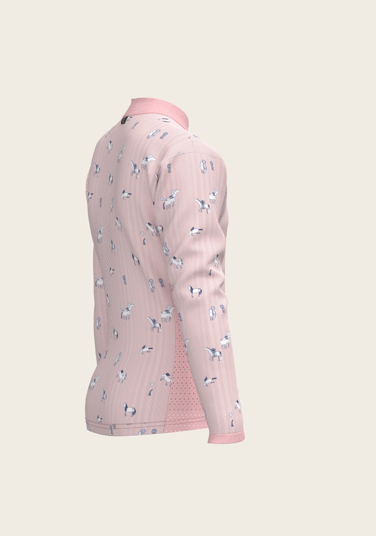 Stripes in Rose Children's Long Sleeve Shirt - Espoir Equestrian - Equiluxe Tack