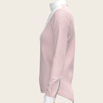 Stripes in Rose Short Pleated Long Sleeve Show Shirt - Espoir Equestrian - Equiluxe Tack