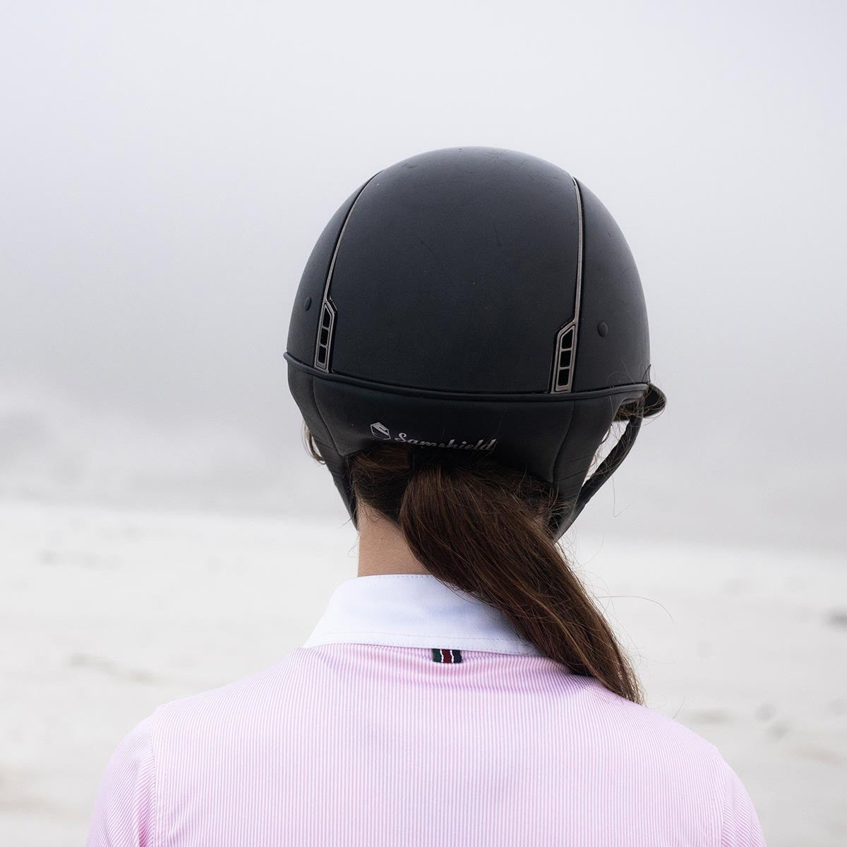 Stripes in Rose Short Pleated Long Sleeve Show Shirt - Espoir Equestrian - Equiluxe Tack