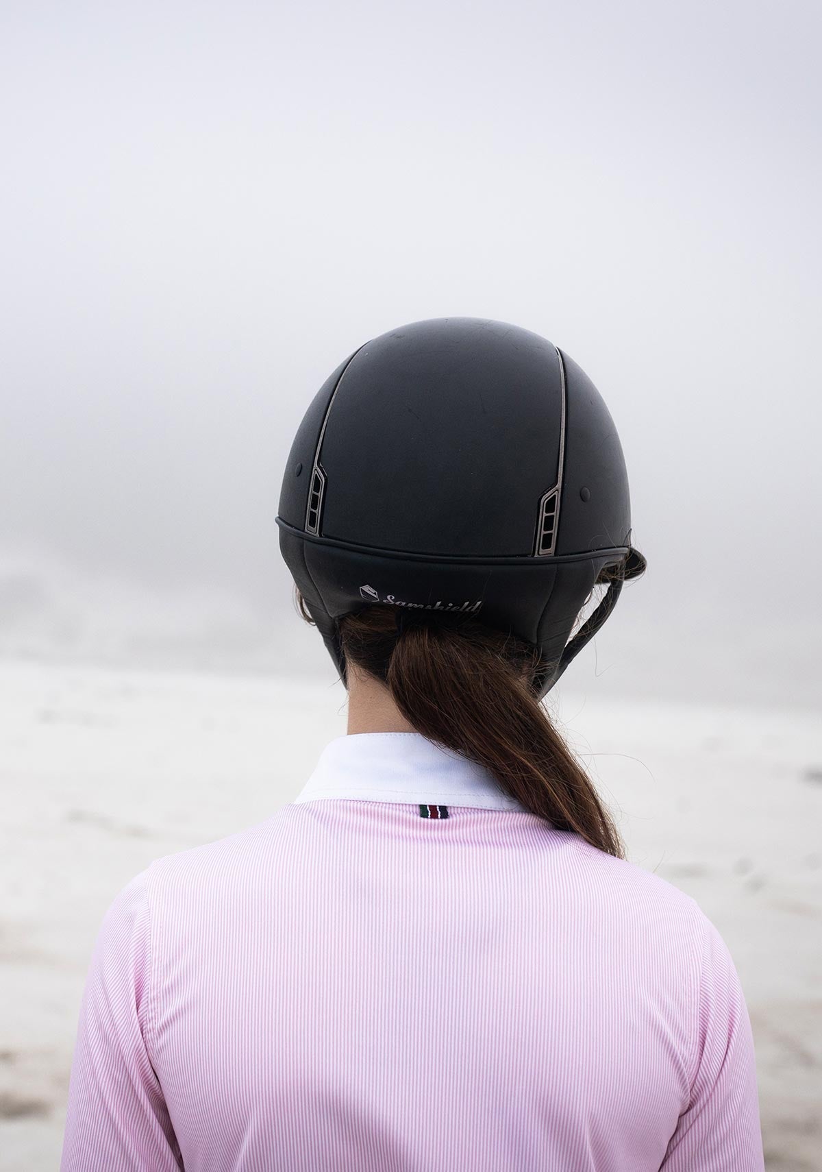 Stripes in Rose Short Pleated Long Sleeve Show Shirt - Espoir Equestrian - Equiluxe Tack