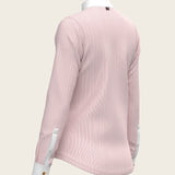 Stripes in Rose Short Pleated Long Sleeve Show Shirt - Espoir Equestrian - Equiluxe Tack