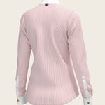 Stripes in Rose Short Pleated Long Sleeve Show Shirt - Espoir Equestrian - Equiluxe Tack