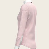 Stripes in Rose Short Pleated Long Sleeve Show Shirt - Espoir Equestrian - Equiluxe Tack