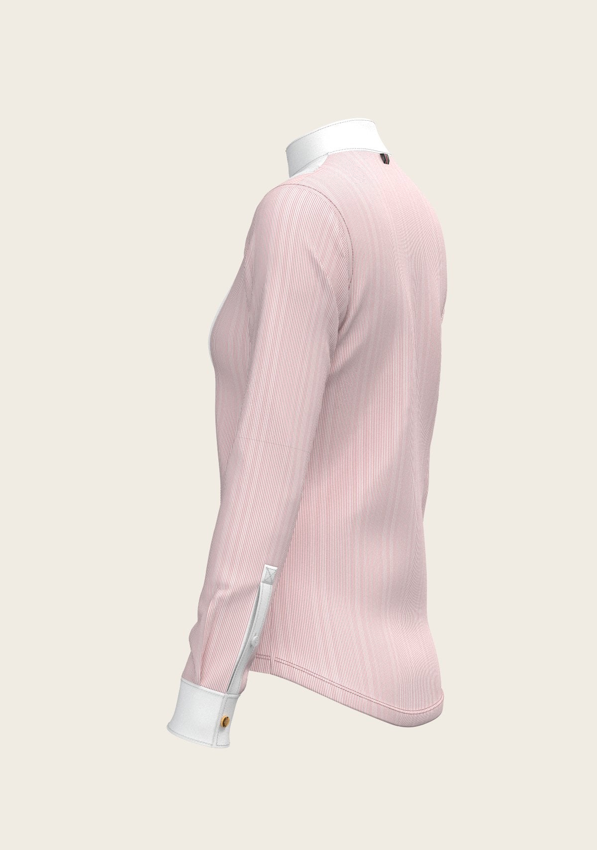 Stripes in Rose Short Pleated Long Sleeve Show Shirt - Espoir Equestrian - Equiluxe Tack