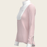 Stripes in Rose Short Pleated Long Sleeve Show Shirt - Espoir Equestrian - Equiluxe Tack