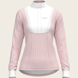 Stripes in Rose Short Pleated Long Sleeve Show Shirt - Espoir Equestrian - Equiluxe Tack