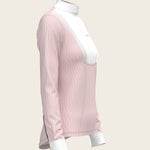 Stripes in Rose Short Pleated Long Sleeve Show Shirt - Espoir Equestrian - Equiluxe Tack