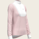 Stripes in Rose Short Pleated Long Sleeve Show Shirt - Espoir Equestrian - Equiluxe Tack