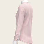  Stripes in Rose Short Zip Long Sleeve Show Shirt - Espoir Equestrian - Equiluxe Tack