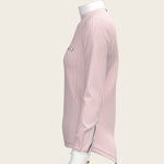  Stripes in Rose Short Zip Long Sleeve Show Shirt - Espoir Equestrian - Equiluxe Tack