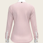  Stripes in Rose Short Zip Long Sleeve Show Shirt - Espoir Equestrian - Equiluxe Tack