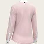  Stripes in Rose Short Zip Long Sleeve Show Shirt - Espoir Equestrian - Equiluxe Tack