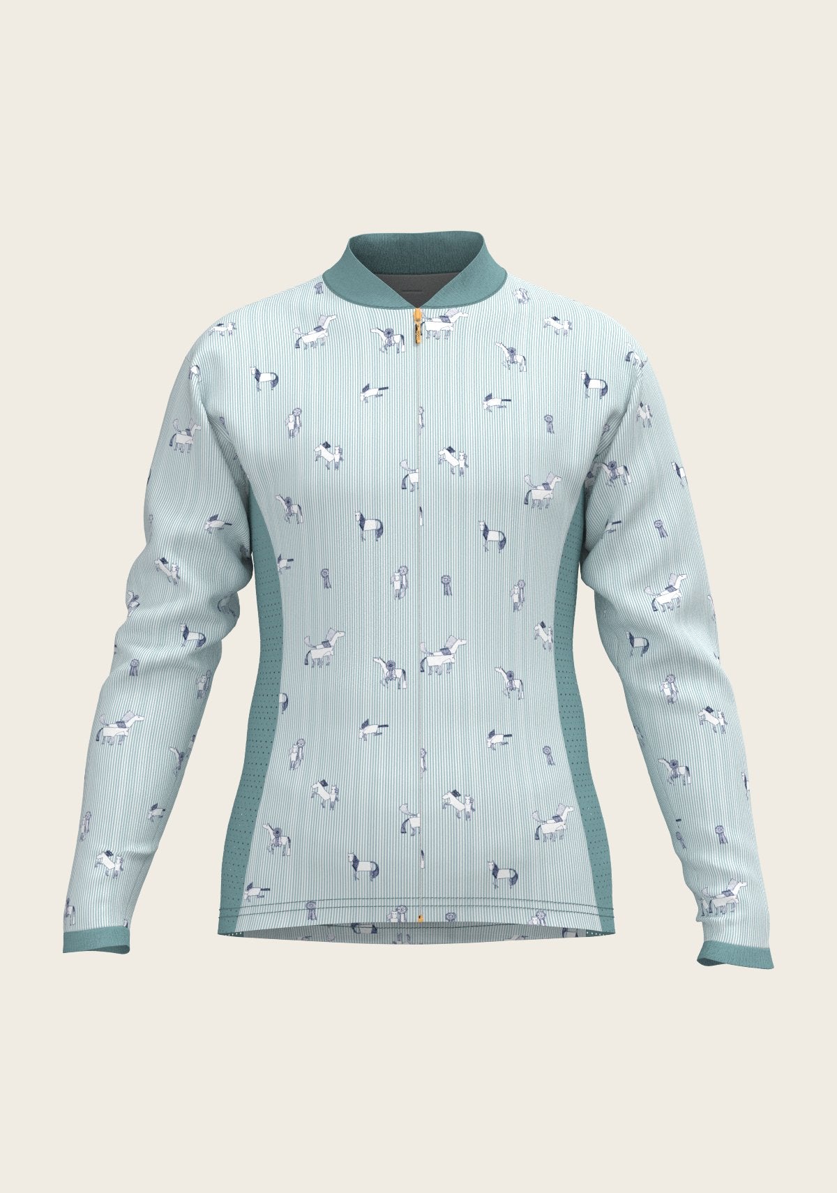  Stripes in Sky Blue Children's Long Sleeve Shirt - Espoir Equestrian - Equiluxe Tack