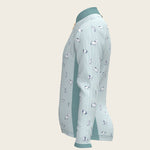  Stripes in Sky Blue Children's Long Sleeve Shirt - Espoir Equestrian - Equiluxe Tack