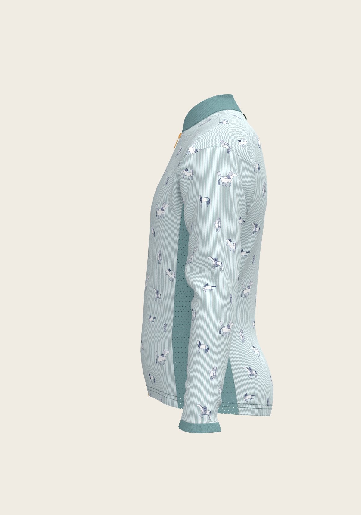  Stripes in Sky Blue Children's Long Sleeve Shirt - Espoir Equestrian - Equiluxe Tack