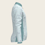  Stripes in Sky Blue Children's Long Sleeve Shirt - Espoir Equestrian - Equiluxe Tack