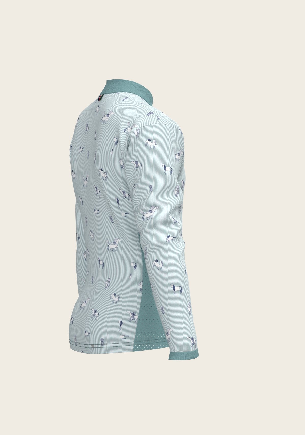  Stripes in Sky Blue Children's Long Sleeve Shirt - Espoir Equestrian - Equiluxe Tack