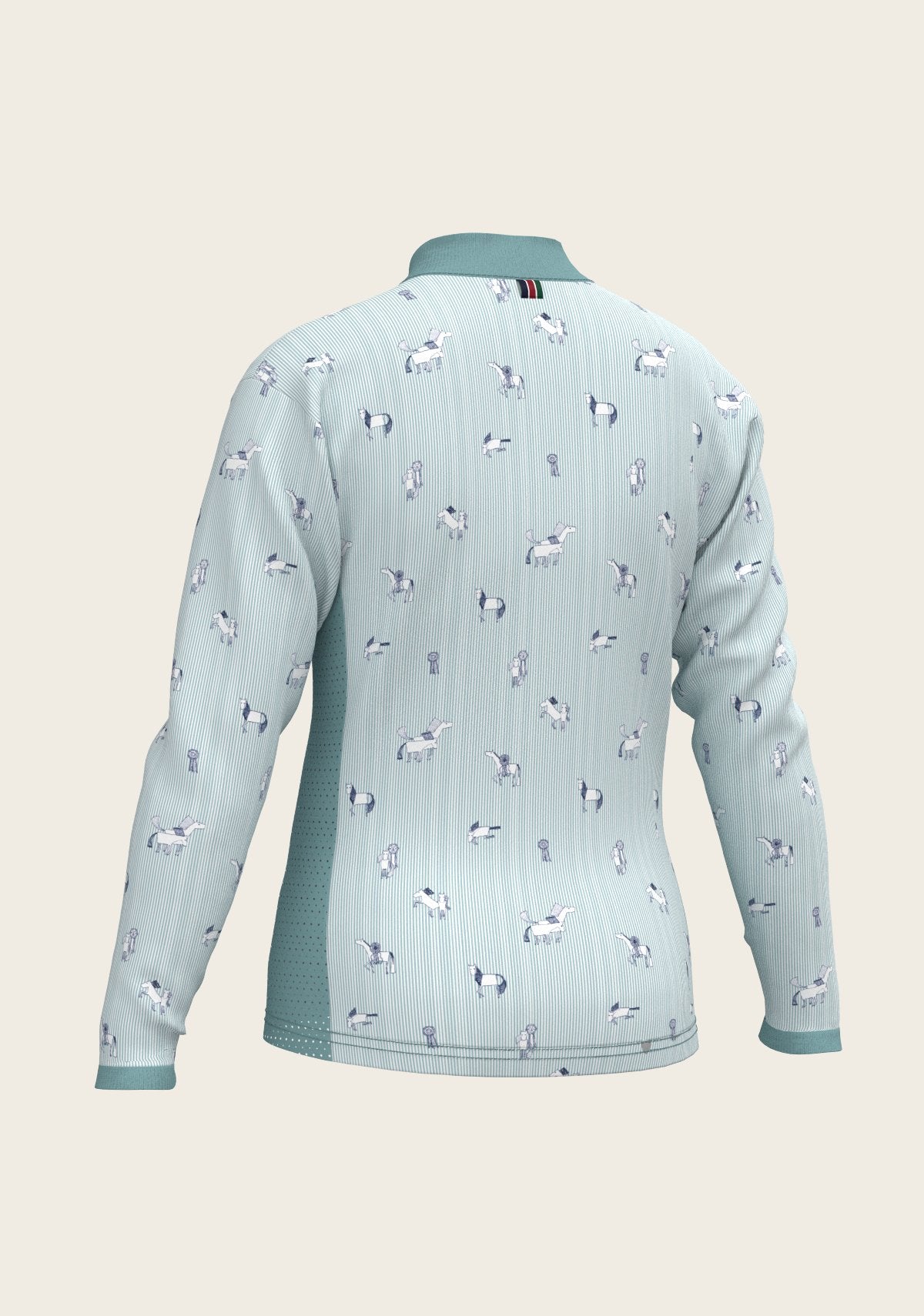  Stripes in Sky Blue Children's Long Sleeve Shirt - Espoir Equestrian - Equiluxe Tack