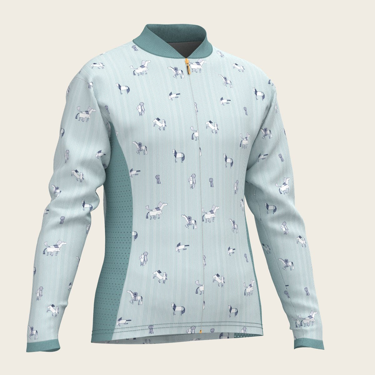  Stripes in Sky Blue Children's Long Sleeve Shirt - Espoir Equestrian - Equiluxe Tack