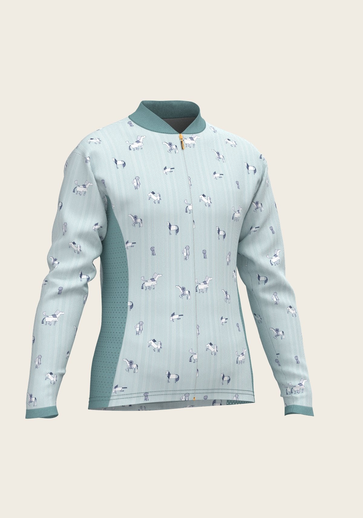  Stripes in Sky Blue Children's Long Sleeve Shirt - Espoir Equestrian - Equiluxe Tack