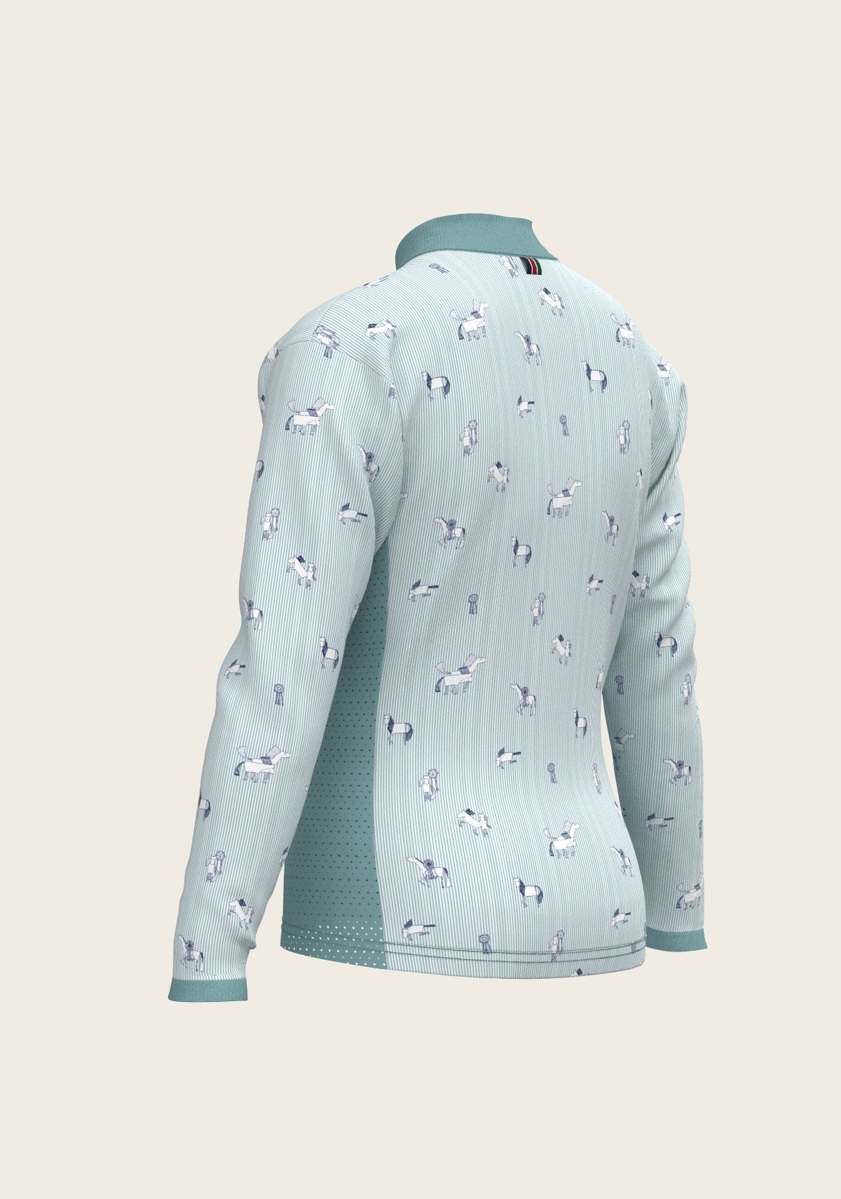  Stripes in Sky Blue Children's Long Sleeve Shirt - Espoir Equestrian - Equiluxe Tack