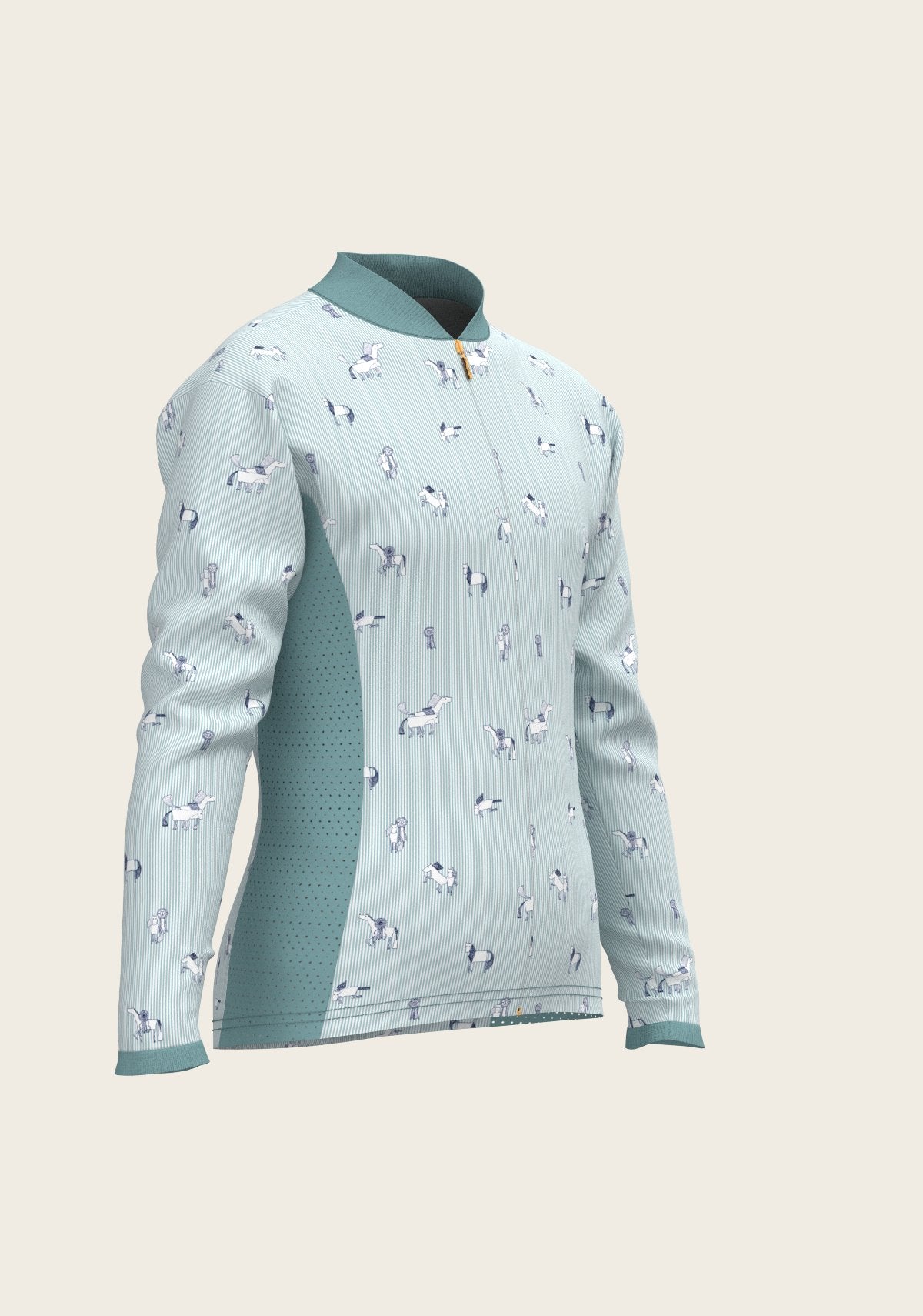  Stripes in Sky Blue Children's Long Sleeve Shirt - Espoir Equestrian - Equiluxe Tack