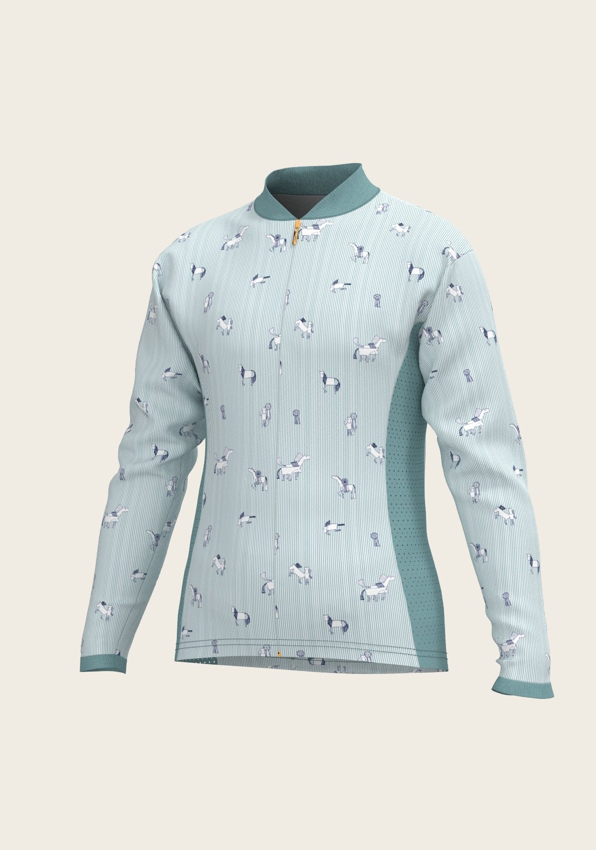  Stripes in Sky Blue Children's Long Sleeve Shirt - Espoir Equestrian - Equiluxe Tack