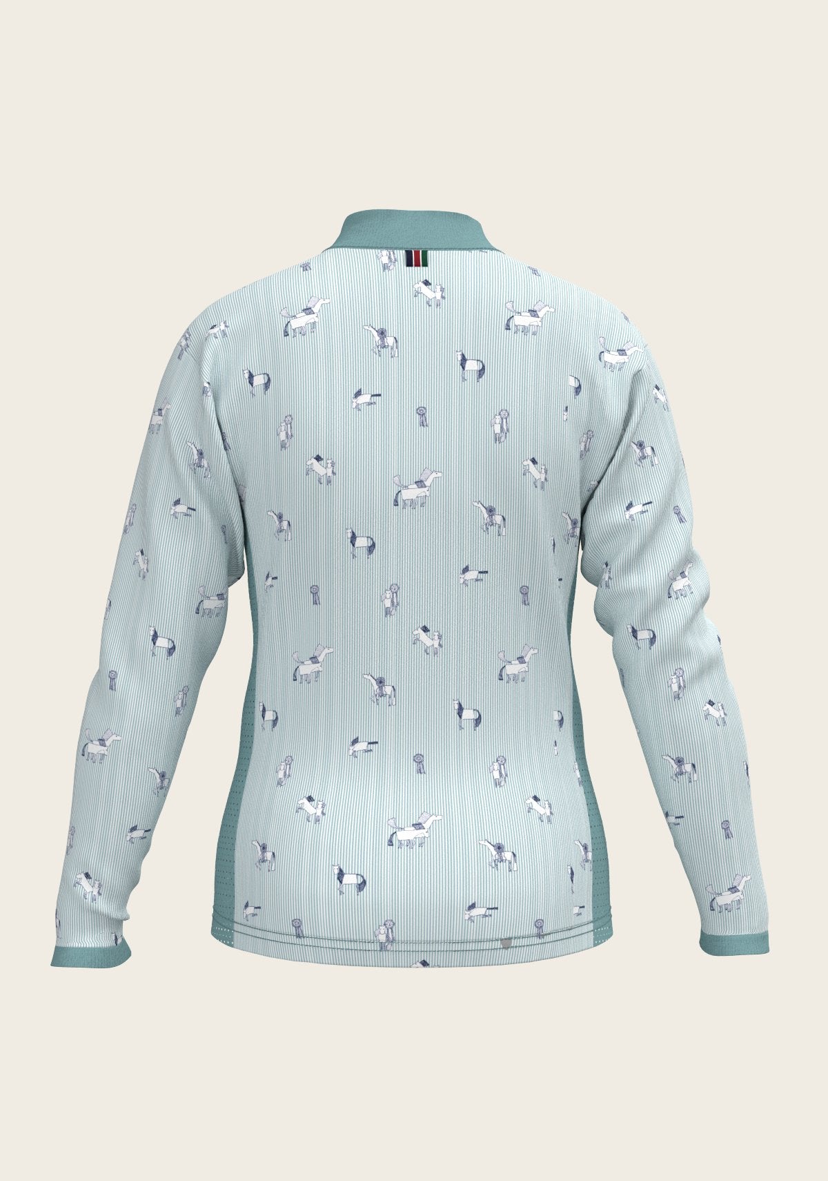  Stripes in Sky Blue Children's Long Sleeve Shirt - Espoir Equestrian - Equiluxe Tack