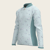  Stripes in Sky Blue Children's Long Sleeve Shirt - Espoir Equestrian - Equiluxe Tack