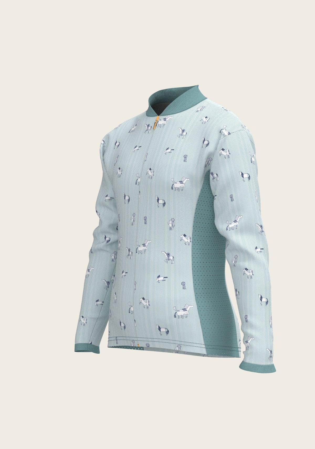  Stripes in Sky Blue Children's Long Sleeve Shirt - Espoir Equestrian - Equiluxe Tack