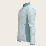  Stripes in Sky Blue Children's Long Sleeve Shirt - Espoir Equestrian - Equiluxe Tack