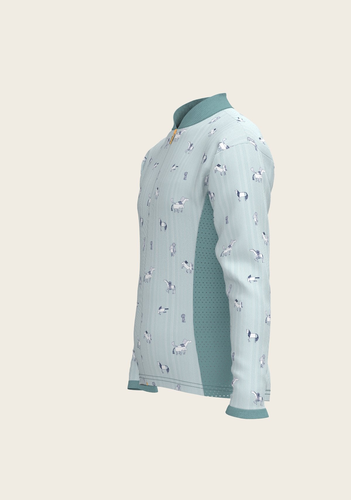  Stripes in Sky Blue Children's Long Sleeve Shirt - Espoir Equestrian - Equiluxe Tack