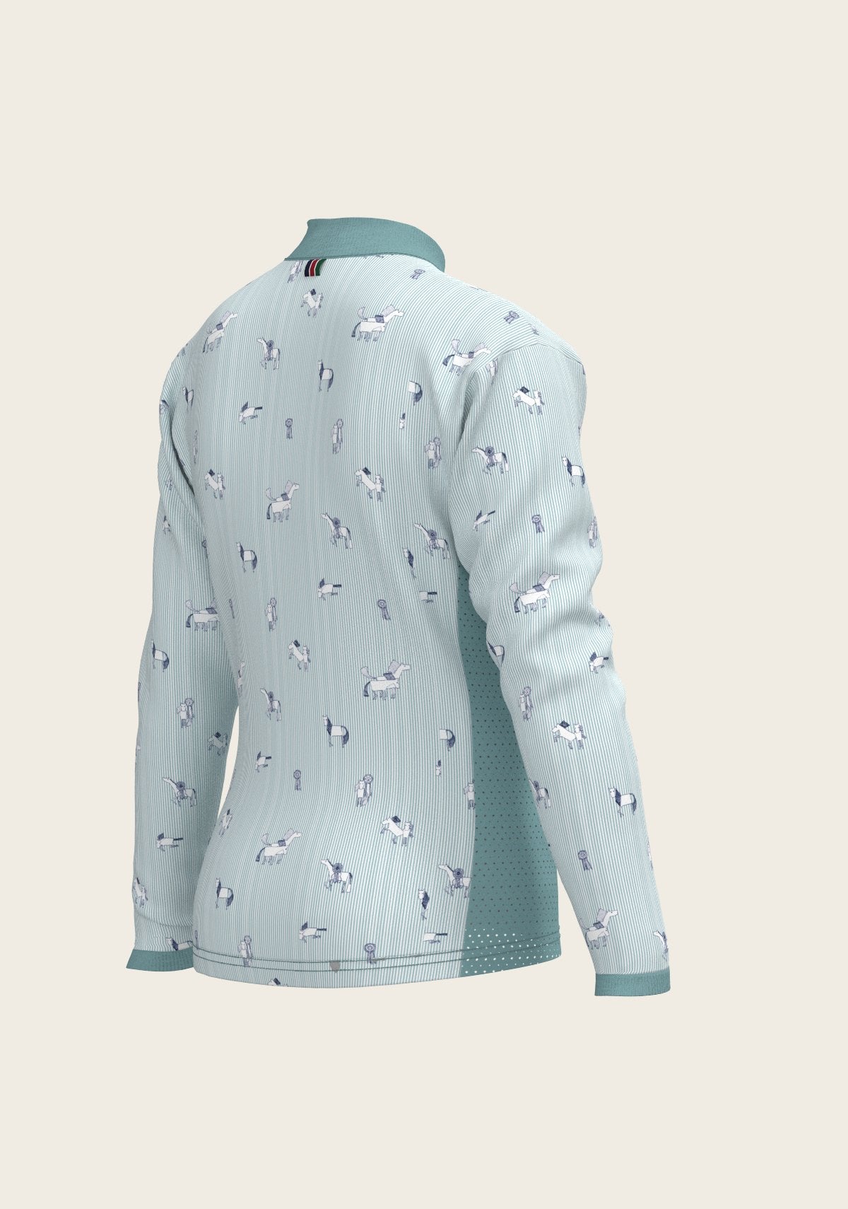  Stripes in Sky Blue Children's Long Sleeve Shirt - Espoir Equestrian - Equiluxe Tack