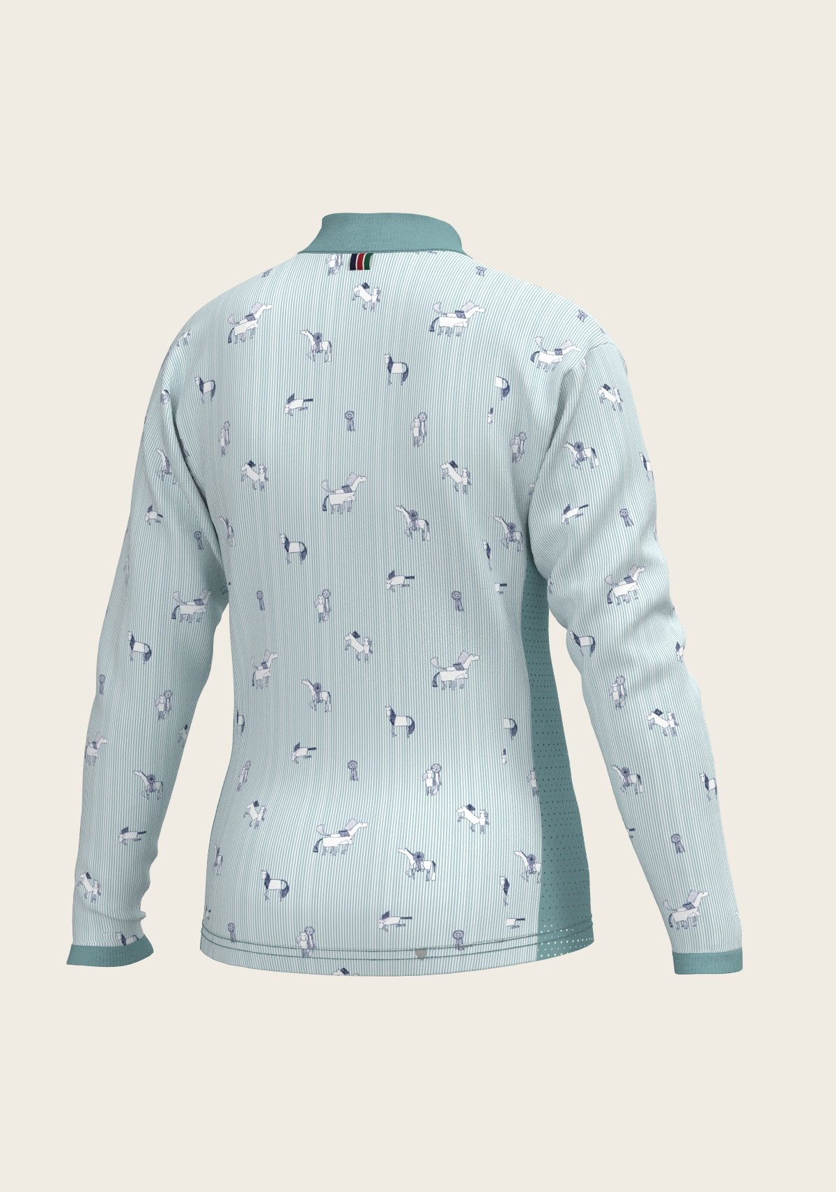  Stripes in Sky Blue Children's Long Sleeve Shirt - Espoir Equestrian - Equiluxe Tack