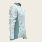  Stripes in Sky Blue Children's Long Sleeve Shirt - Espoir Equestrian - Equiluxe Tack