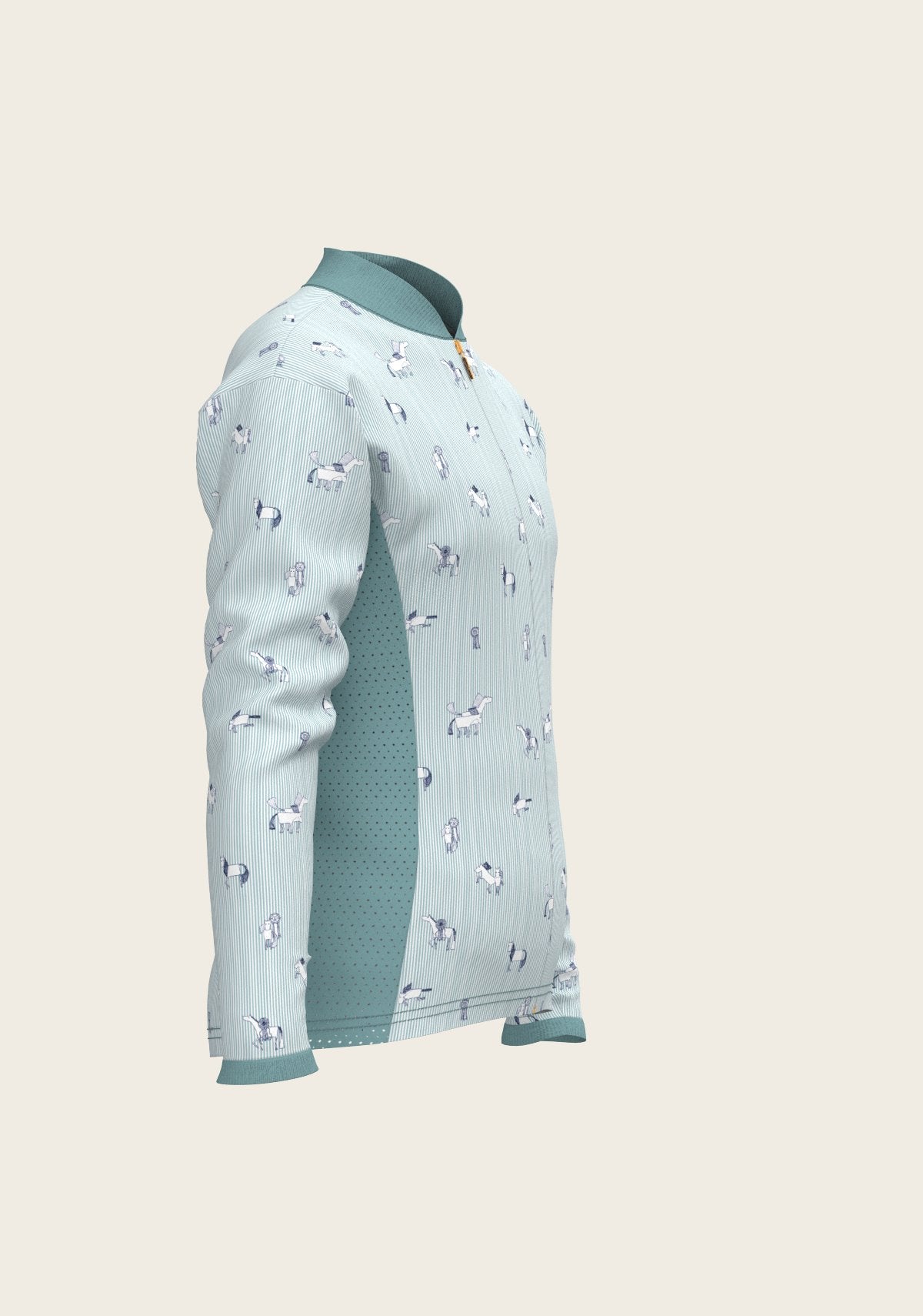  Stripes in Sky Blue Children's Long Sleeve Shirt - Espoir Equestrian - Equiluxe Tack