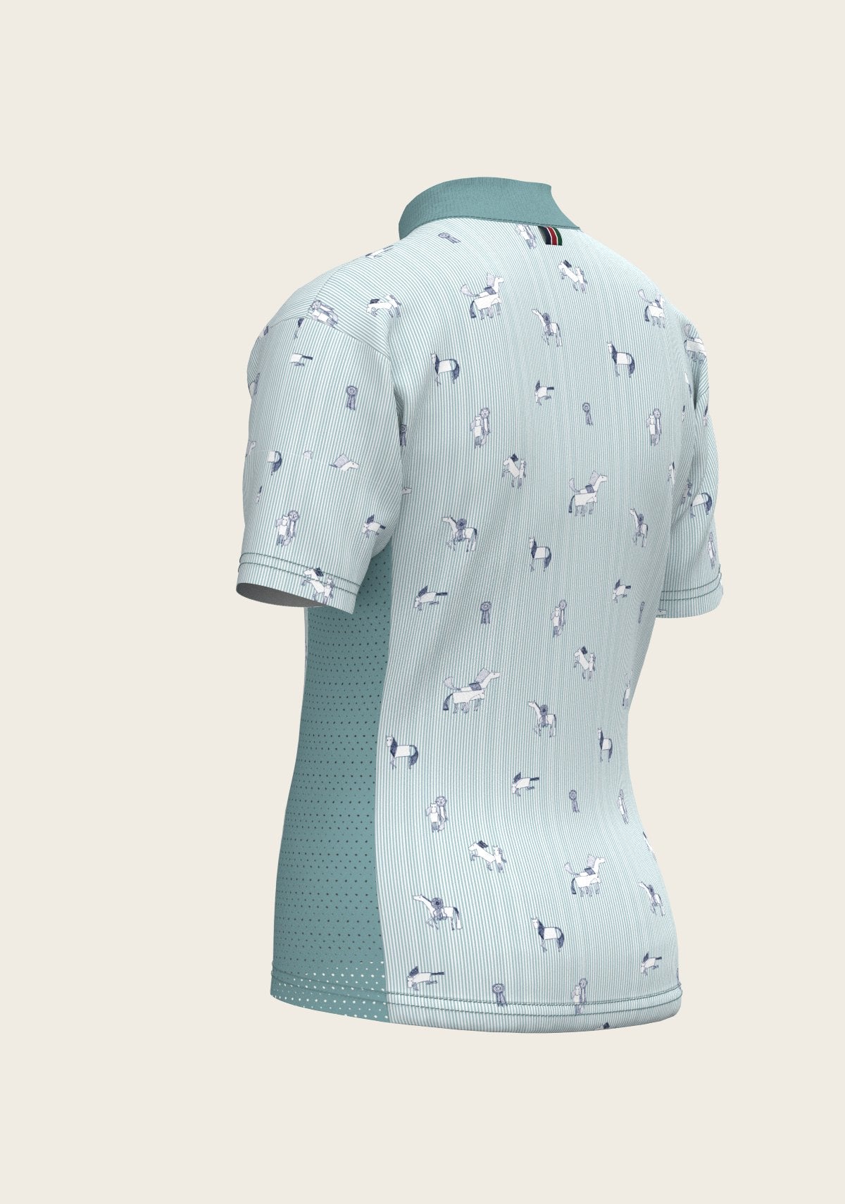  Stripes in Sky Blue Children's Short Sleeve Shirt - Espoir Equestrian - Equiluxe Tack