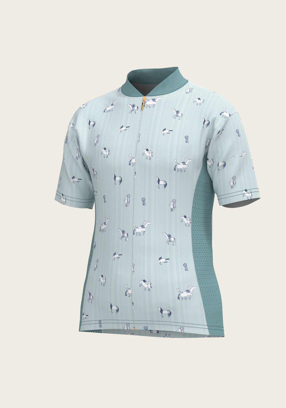  Stripes in Sky Blue Children's Short Sleeve Shirt - Espoir Equestrian - Equiluxe Tack