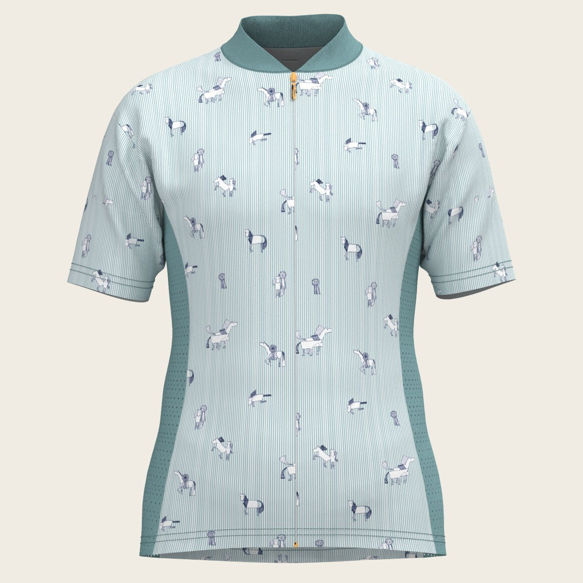  Stripes in Sky Blue Children's Short Sleeve Shirt - Espoir Equestrian - Equiluxe Tack