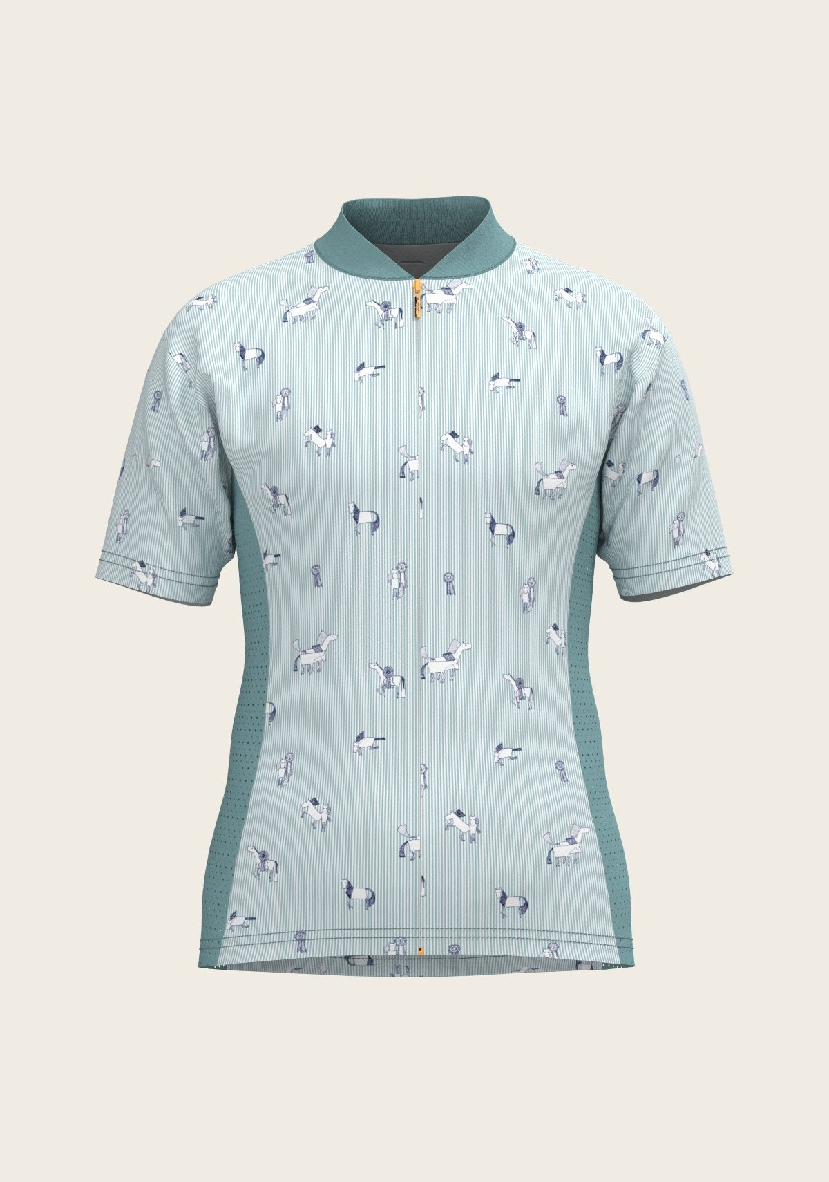  Stripes in Sky Blue Children's Short Sleeve Shirt - Espoir Equestrian - Equiluxe Tack