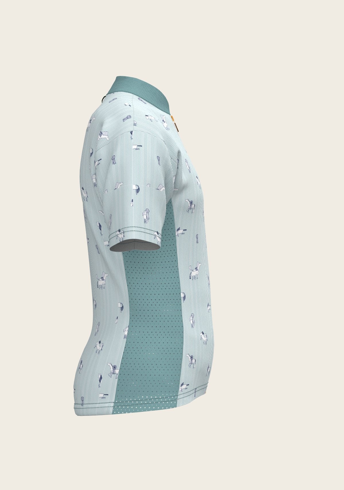  Stripes in Sky Blue Children's Short Sleeve Shirt - Espoir Equestrian - Equiluxe Tack