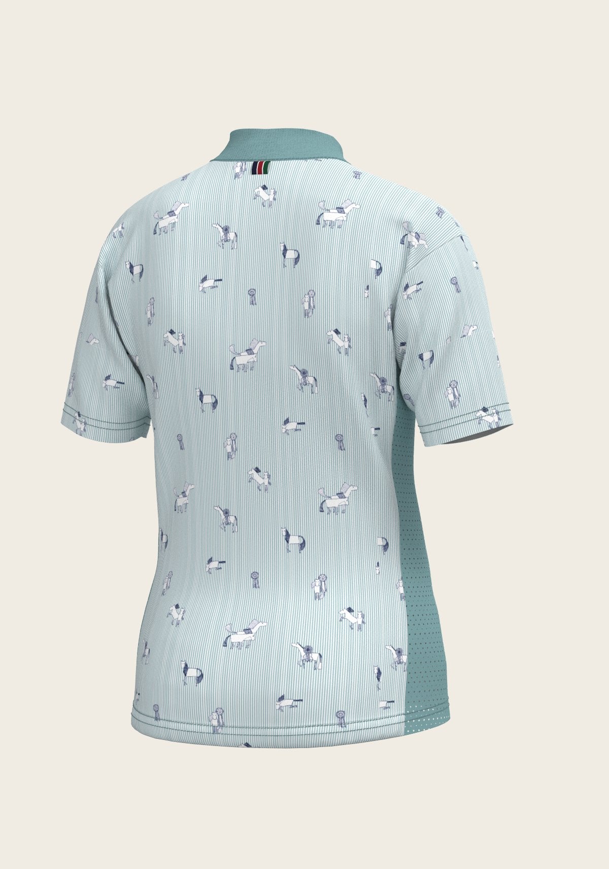  Stripes in Sky Blue Children's Short Sleeve Shirt - Espoir Equestrian - Equiluxe Tack