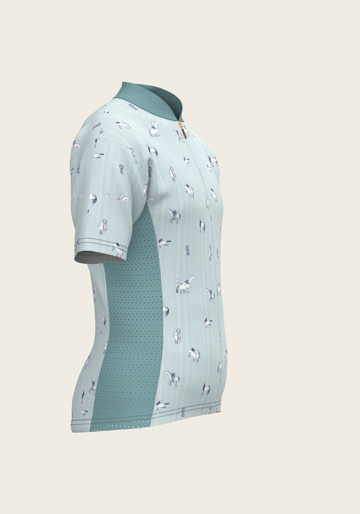  Stripes in Sky Blue Children's Short Sleeve Shirt - Espoir Equestrian - Equiluxe Tack