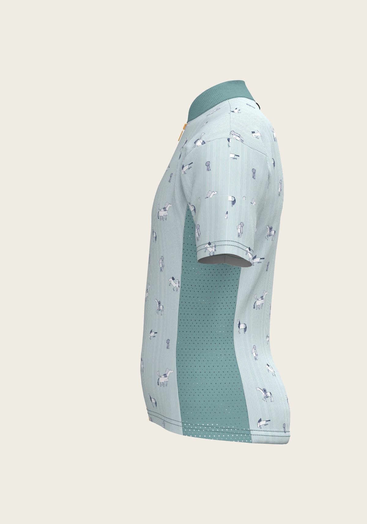  Stripes in Sky Blue Children's Short Sleeve Shirt - Espoir Equestrian - Equiluxe Tack