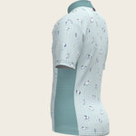  Stripes in Sky Blue Children's Short Sleeve Shirt - Espoir Equestrian - Equiluxe Tack